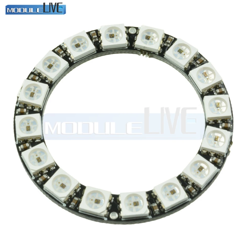 

16 Bit 16-Bit WS2812 5050 RGB LED Full-color Built-in Driving Lights Round Development Board Integrated Drivers For Arduino GM