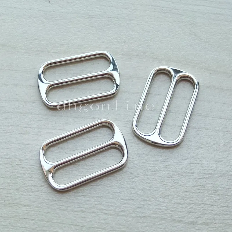 

10 Pcs Widemouth 1.5" 38mm Round Triglides Webbing Slides For Leather Strap Metal Nickle