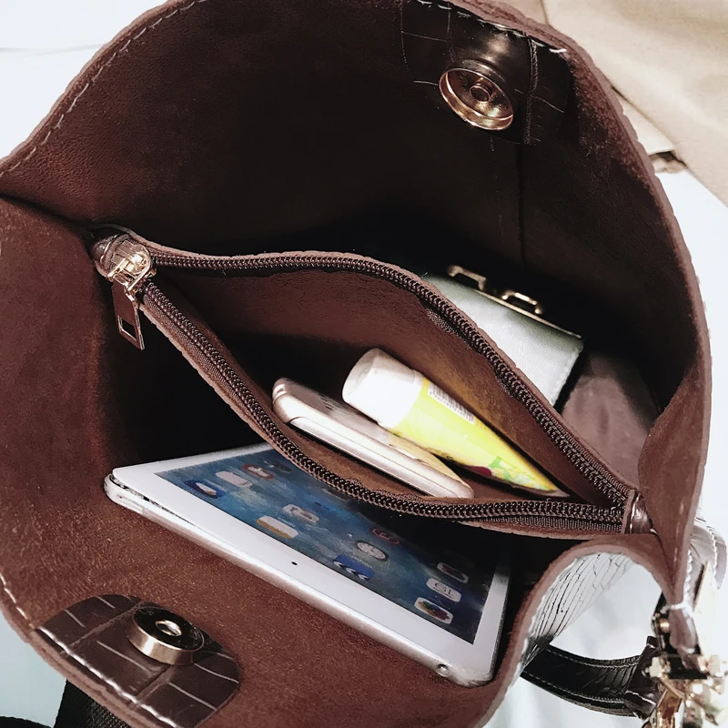  Ansloth Crocodile Crossbody Bag For Women Shoulder Bag Brand Designer Women Bags Luxury PU Leather  - 32963682049