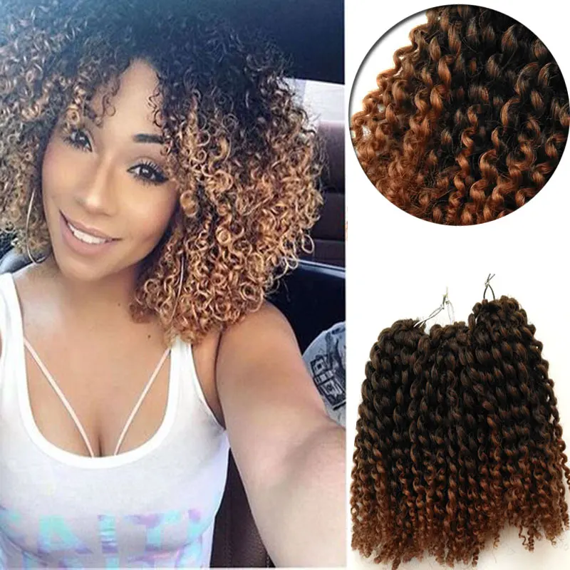 Curly Crochet Braids Hair 8inch Water Wave Mali Bob Crochet Braiding ...