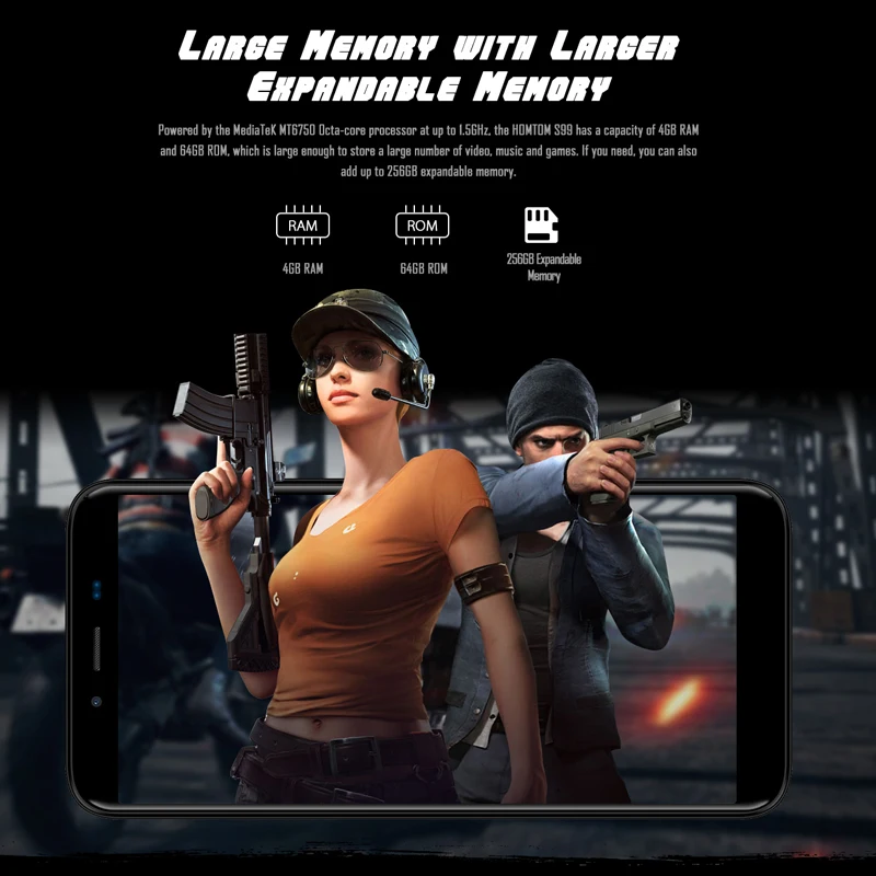 HOMTOM Новый 2018 S99 дюймов 18:9 полный дисплей мобильного телефона Android 8 0 Octa Core ГБ