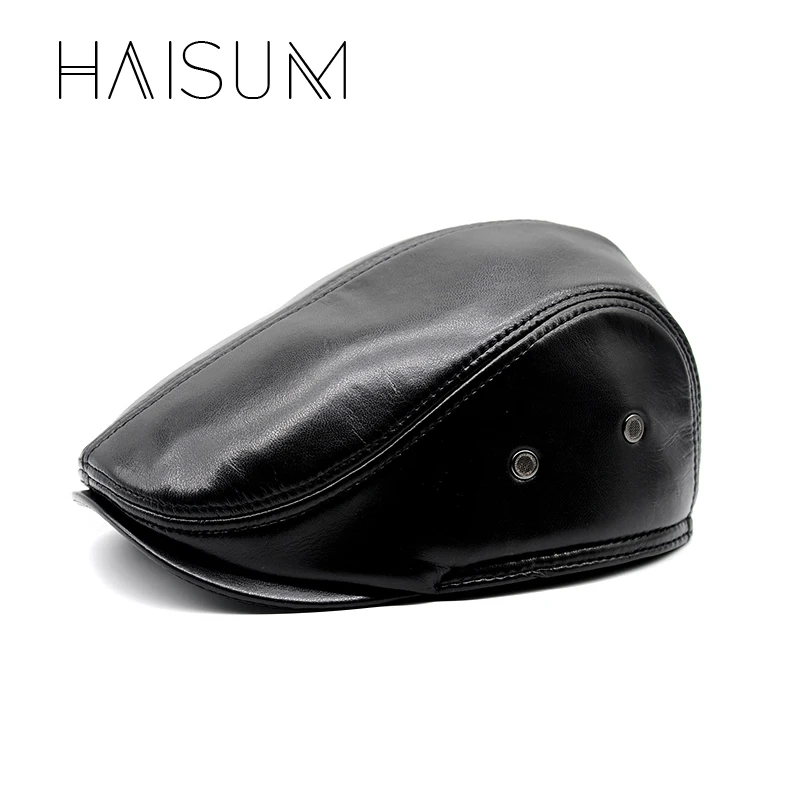 Ограниченное по времени Специальное предложение одноцветное Haisum из натуральной кожи Для Мужчин's Кепки наиболее популярные Кепки/шляпа мода зима взрослых вводной Cs19