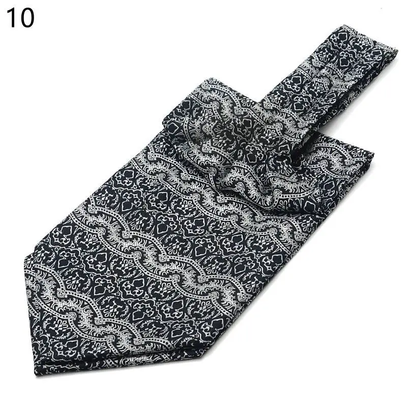 Men's  cravat suit silk scarf business collar wide tie retro pattern shirt scarf wedding party accessories