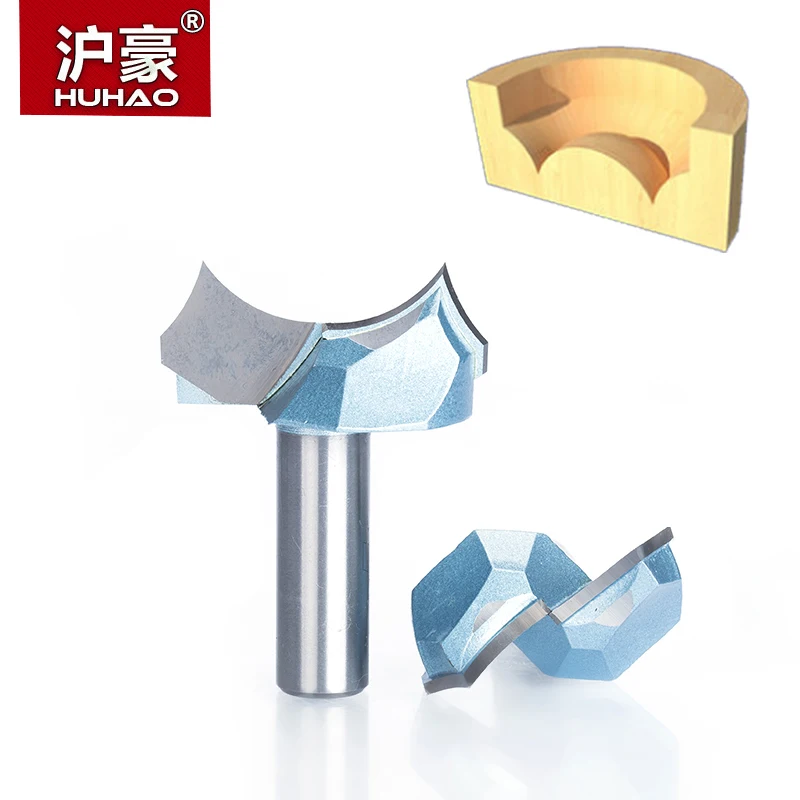 Huhao 1Pcs 1/2" Shank Industrial Grade Dragon Ball Bit Round Over Top Quality Router Bits For Wood Woodworking Engraving Cutter