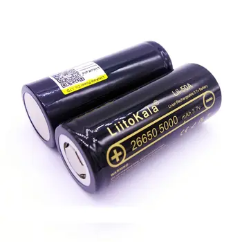 

10pcs liitokala 26650 5000 mAh 26650-50A li-ion 3.7V rechargeable battery for flashlight 20A