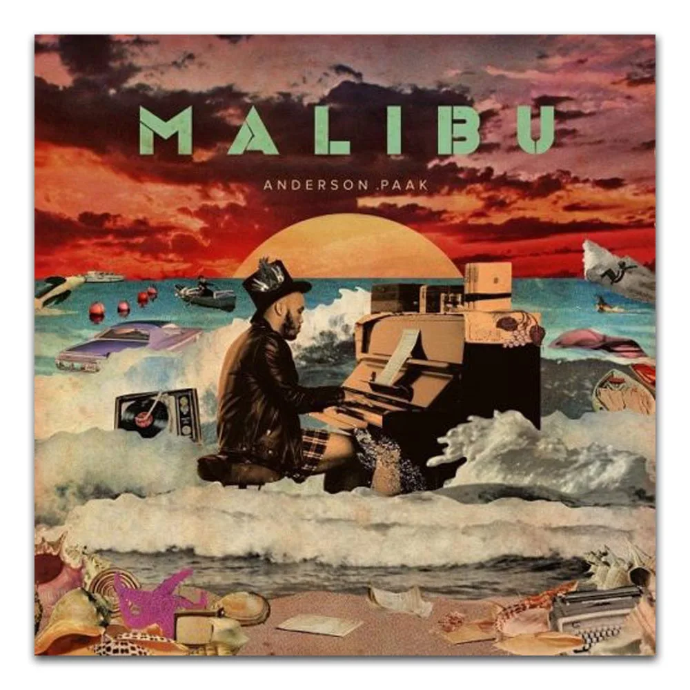 

Z0071 Posters and Prints Anderson Paak Malibu 2017 Rap Album Music Cover Art Poster Canvas Painting Home Decor