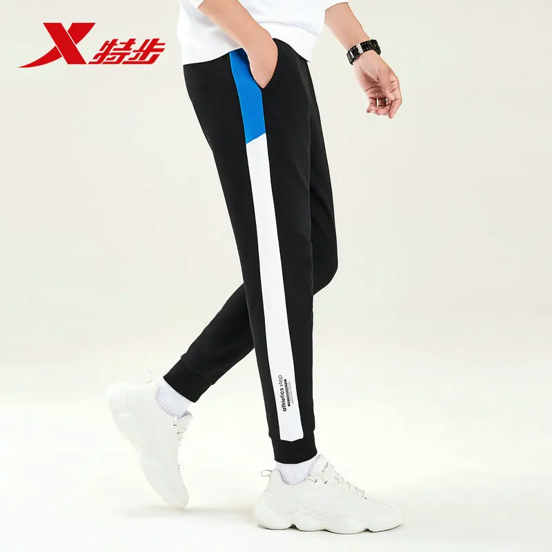 881329639273 Xtep men sports trousers autumn new striped trend knit casual men's pants fashion Wei pants feet pants