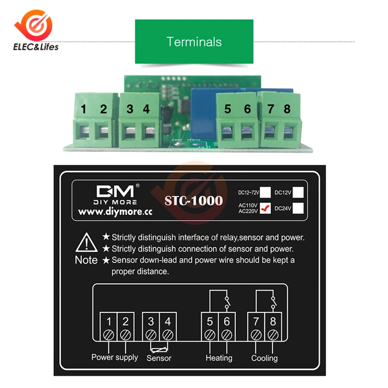 STC-1000 STC-3000 3008 3018 220V 10A цифровой Температура контроллер терморегулятор охлаждения нагреватель инкубатор термостат 12V 24V