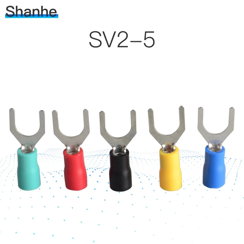 

SV2-5 Furcate Insulated Wiring Terminals Cable Wire Connector Insulating Cable Lug terminals