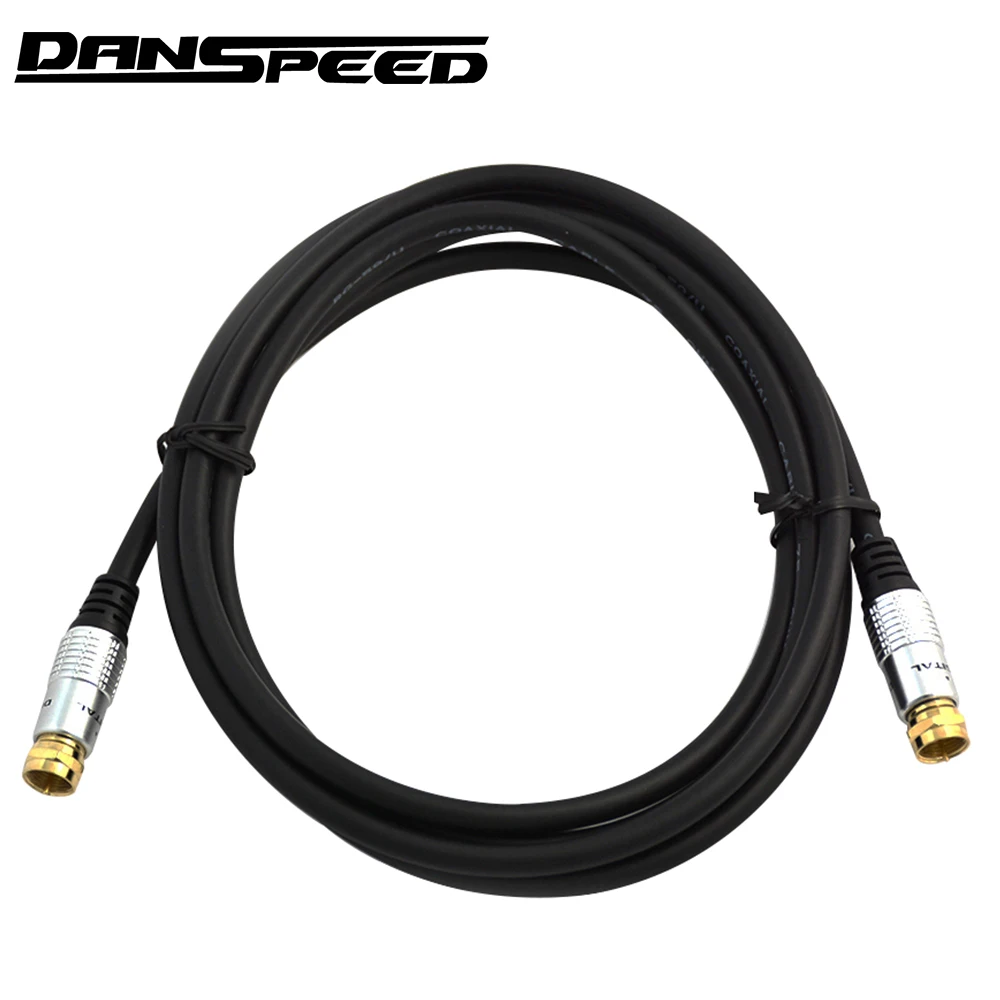 

DANSPEED 1.5m/2m/3m/5m F Pin Type Male to F Type Male Coax Satellite TV Audio Video Cable Antenna RF Digital Coaxial Cable