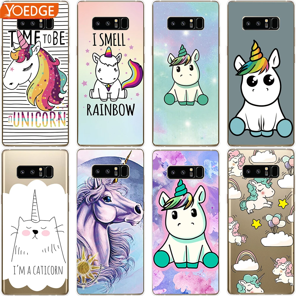 

Unicorne Silicone Phone Case For Samsung Galaxy S7 Edge S8 S9 Plus J3 J4 J5 J7 A3 A5 A8 2016 2017 2018 Grand Prime Note 8 Coque
