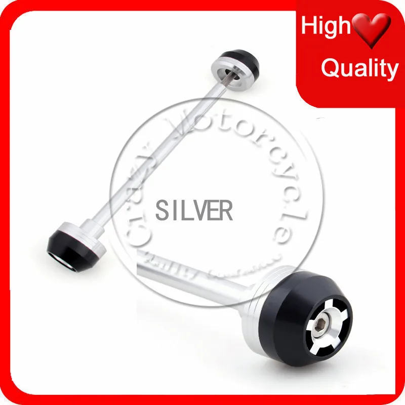 

Fit For Yamaha fz1 fz 1 2006 2007 2008 2009 2010 2011 front axle fork crash sliders cap silver Motorcycle Falling Protection