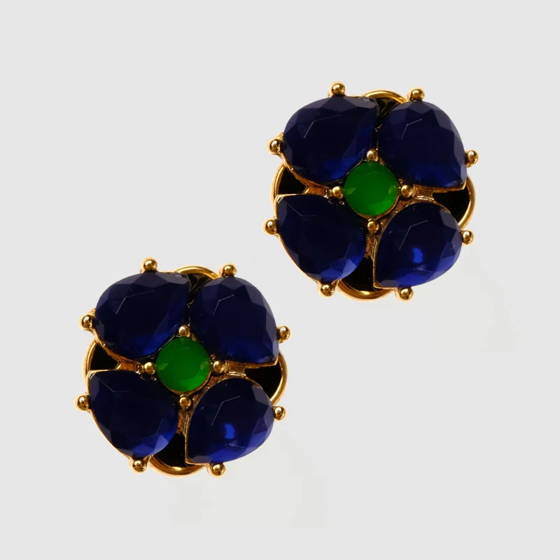 Трендовые серьги-гвоздики в форме клевера four leap