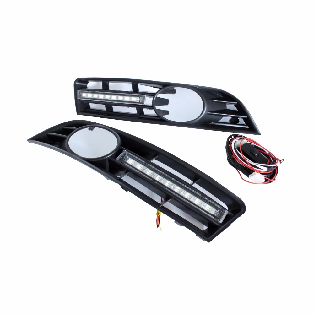 Car LED Daytime Running Driving Light Front Grilles Fog Lamp Covers Turn Signal Lights For VW Volkswagen Passat B6 2006-2009 Car LED Daytime Running Driving Light Front Grilles Fog Lamp Covers Turn Signal Lights For VW Volkswagen Passat B6 2006-2009