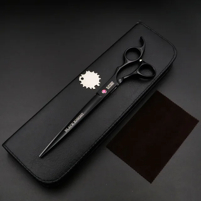 Tijeras profesionales de peluquería BLACK KNIGHT, tijeras de peluquero de corte de 8 pulgadas, tijeras para mascotas - Imagen 6