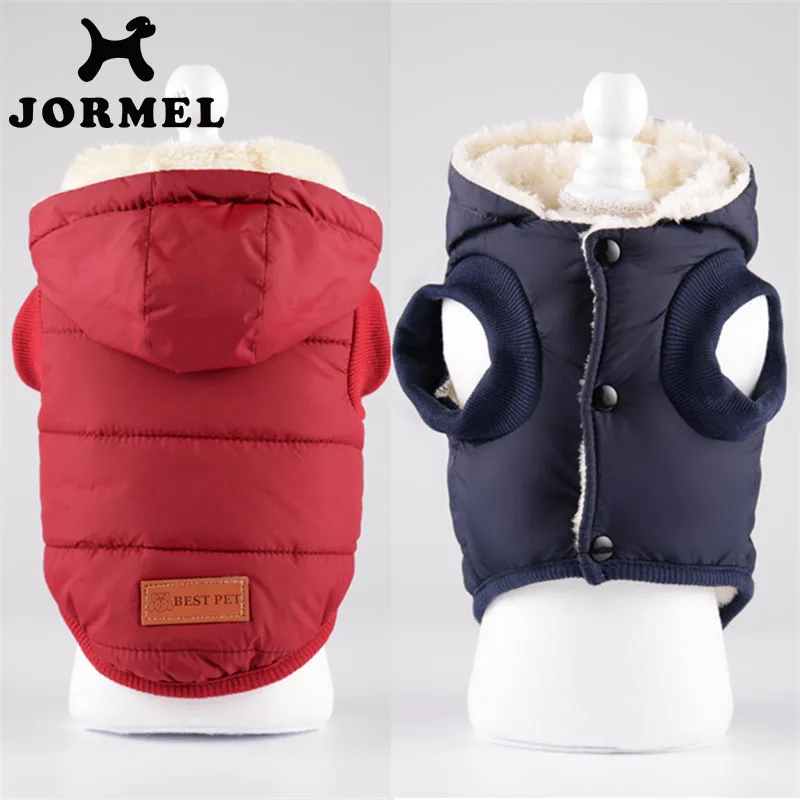 

JORMEL 2019 New Warm Pet Dog Clothes Winter Coat Jacket Poodle Pug French Bulldog Clothing Schnauzer Puppy Cat Costume Dog Vest
