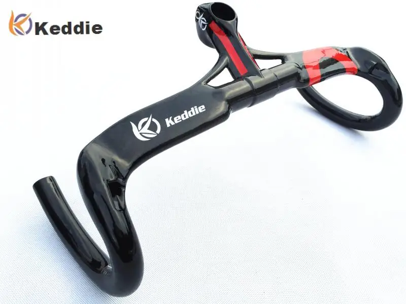 Keddie полный углеродного волокна велосипед дорога руль согнут бар внутренней маршрутизации 400/420/440 с интегрированными полосами стволовых велосипедных частей