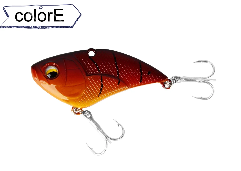 Top Quality Spinpoler Fishing Lure Sinking VIB Lure Vibration Vibe Hooks Baits Crankbaits 5 Brilliant Colors, 15g 5.3cm  (8)