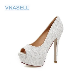

Vnasell Woman 13.5cm High Heels Women Pumps Stiletto Thin Heel Women's Shoes Open Toe High Heels Shoes Size 32-41 42 43