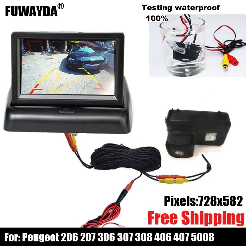 Бесплатная Доставка! Автомобильная камера заднего вида SONY CCD Chip для Peugeot 206 207 306 307