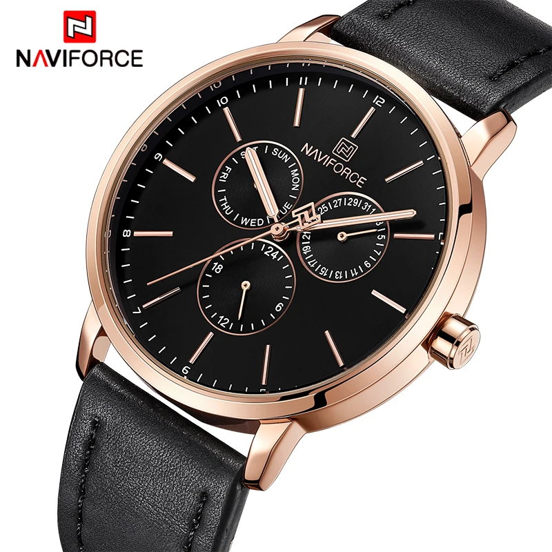 

NAVIFORCE New Fashion Watches Mens Top Luxury Brand Men's Quartz Date Business Clock Waterproof Wrist Watch Relogio Masculino
