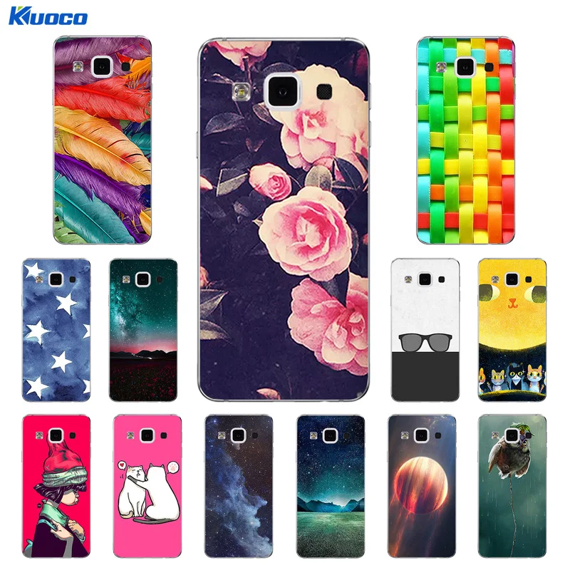 Case for Samsung Galaxy A3 2015 Girl Cat Printing TPU Soft Phone Cover A3000 A300F Cases A3015 |