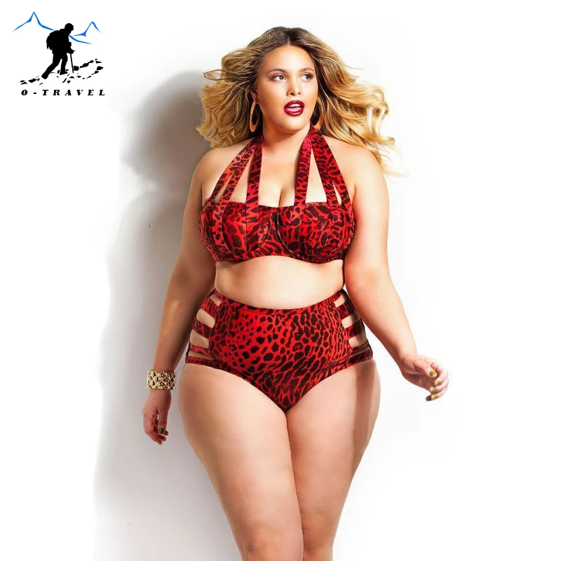 Verhogen Size Bikini Vrouwen Badmode Europa en Amerika Vet MM Grote