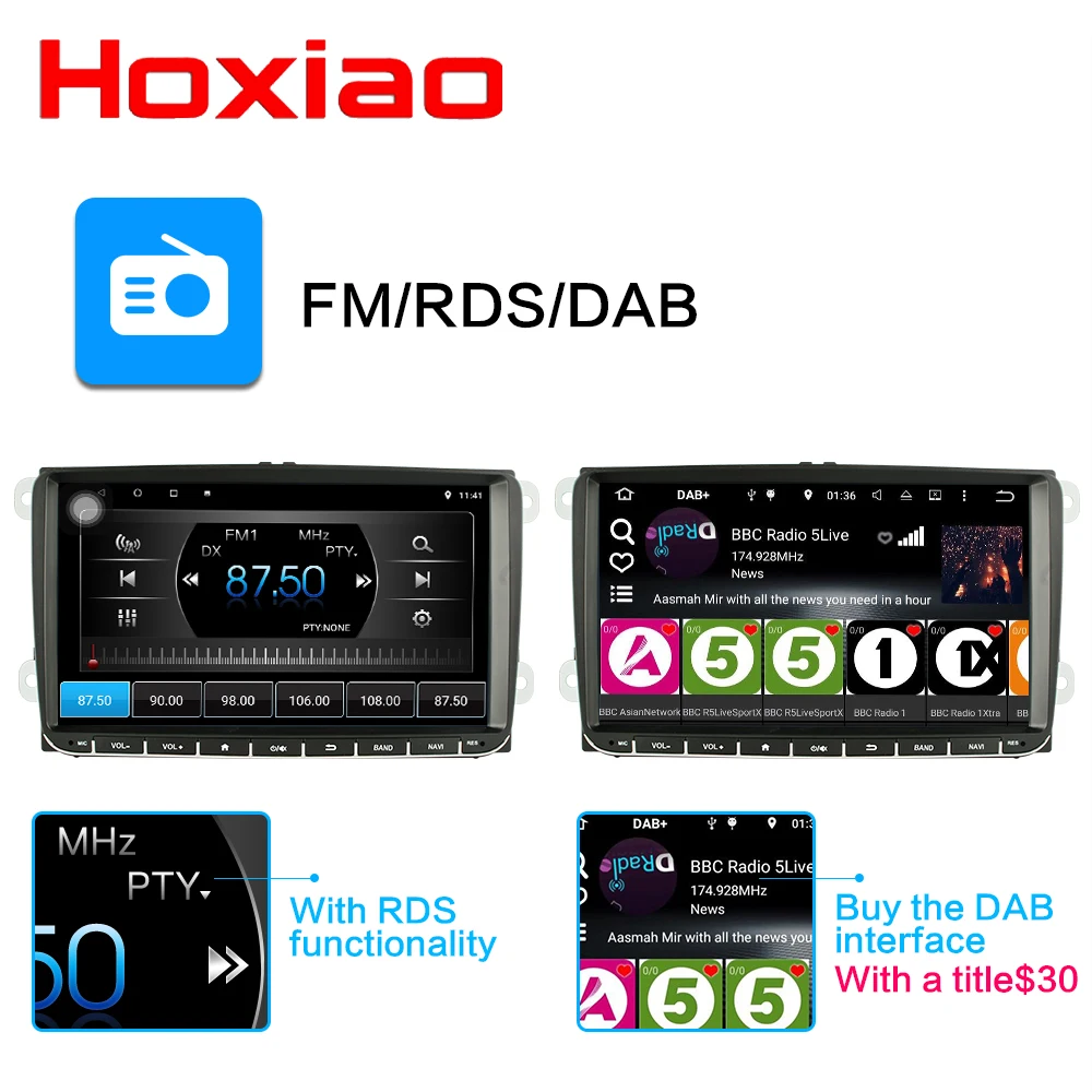 Clearance 9 "2 din car radio Android 8.1 player for volkswagen vw golf 5 6 polo tiguan touran passat B6 jetta sharan Skoda  Stereo Player 1