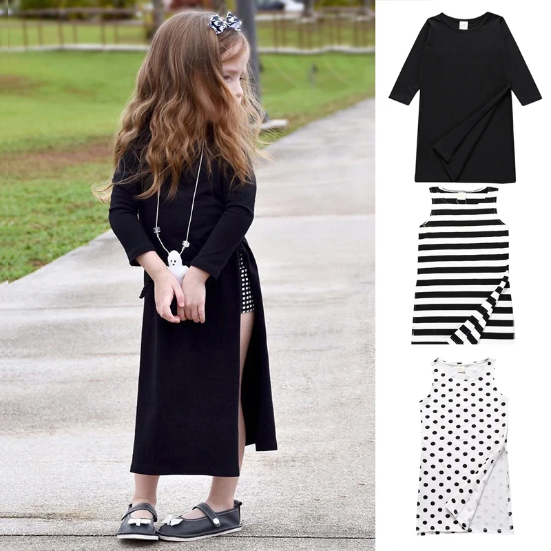 

2018 Spring Girls Dresses Girl Fashion Cotton Dress For Girls Kids New Spring T-Shirt Dress Children Shirts Dress SQ332