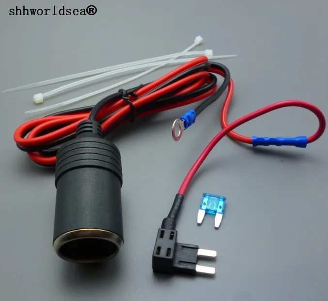 Shhworldsea 1 м 5 мм2 Автомобильная прикуриватель сигар DC12V удлинитель