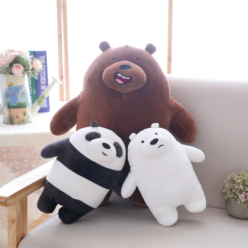 1 шт. 45 см мультфильм Мы Голые Медведи Плюшевые игрушки Детские милые мягкие Grizzly Bear панда кукла для девочек Kawaii подарок на день рождения для