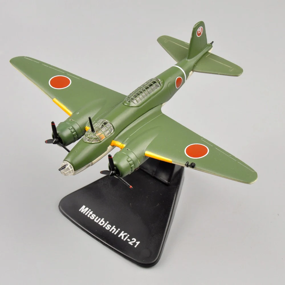 Дешевые детские игрушки 1/144 масштаб Второй мировой войны сплав литья под давлением боец Mitsubishi Ki-21 модель самолета Детские игрушки подарок ребенку на день рождения