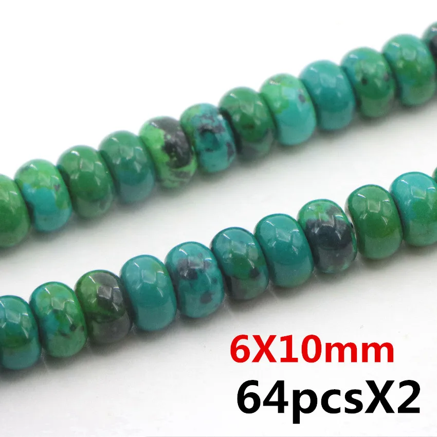 2 High Quality 4-12mm Dark green semi-precious Abacus Phoenix stone loose beads for DIY Fashion charms  (5)
