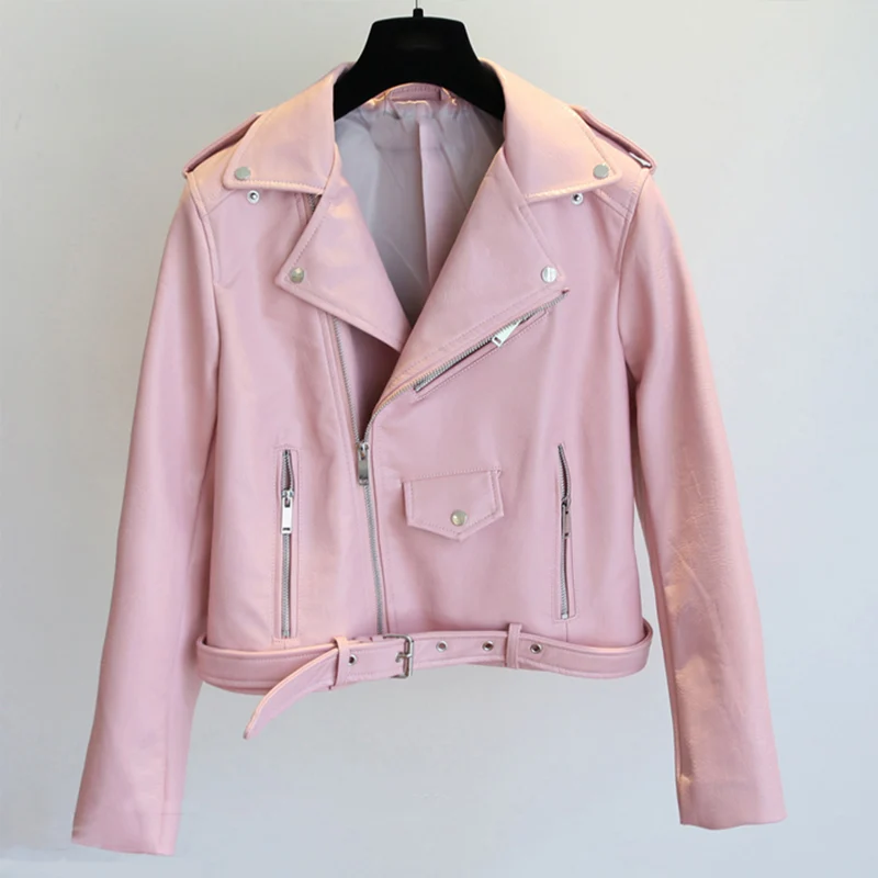 Women's Bright Colour Leather Jacket-2