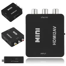Топ Мини 1080P HDMI композитный к RCA Аудио Видео AV CVBS конвертер адаптер для HDTV