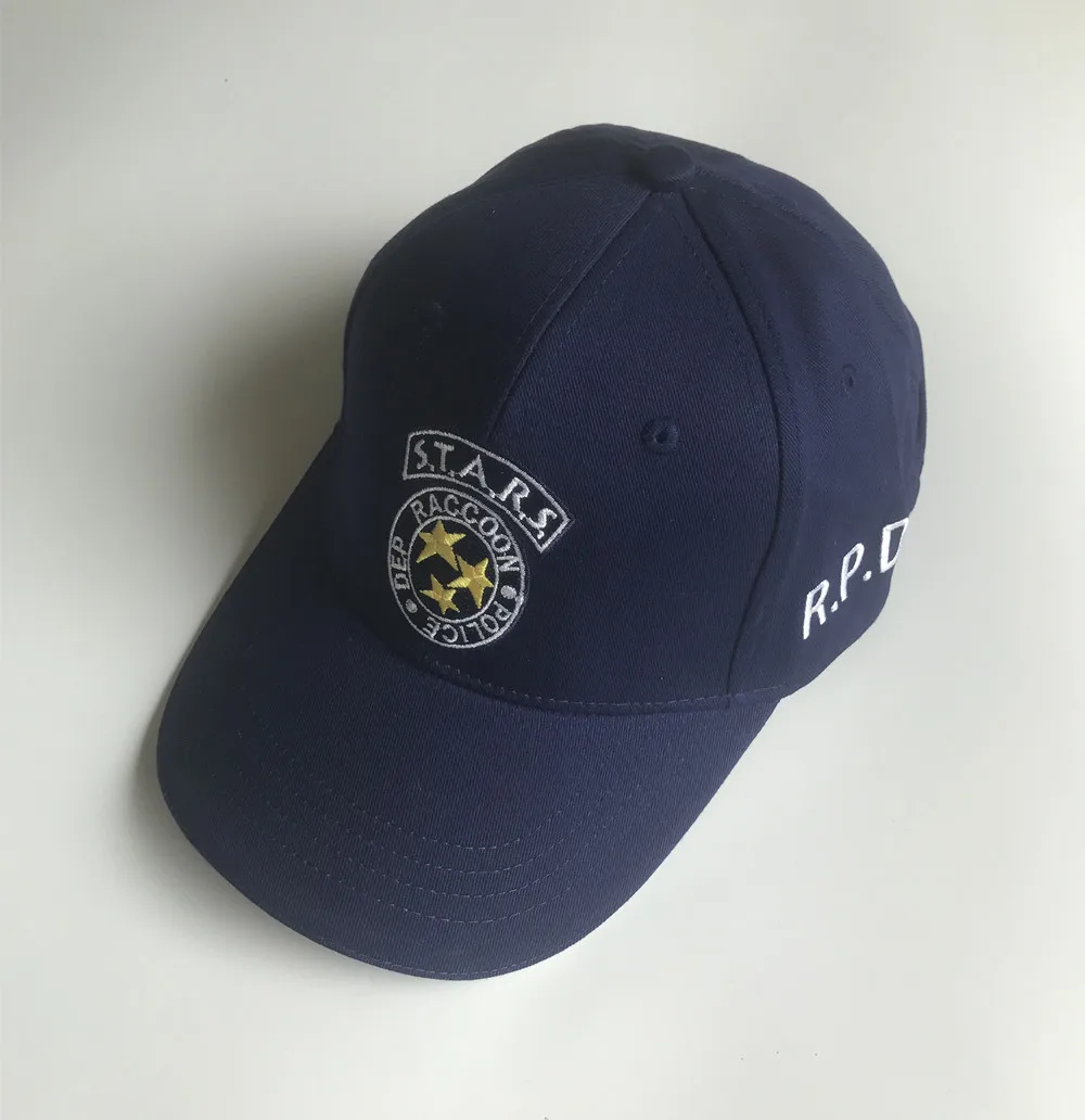Biohazard STARS S.T.A.R.S. RPD логотип енота полиции DEP шапка с вышивкой темно-синий Косплей Бейсболка