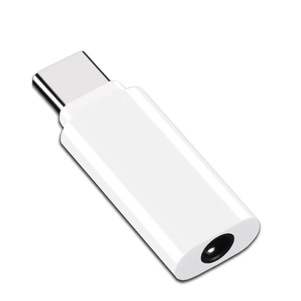 Тип C USB C до 3,5 мм аудио адаптер для внешнего микрофона для IPhone samsung Xiaomi Osmo Pocket - Цвет: Белый