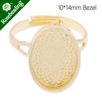 

10x14mm Ring Setting With bezel,adjustable,ring blank setting,lead and nickle free,Sold 20pcs/lot-C3794