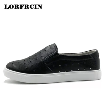 

Spring Summer Women's Casual Shoes Sneakers Genuine Leather Flats Loafers For Women Creepers Comfortable Soft Bottom Shoes Woman