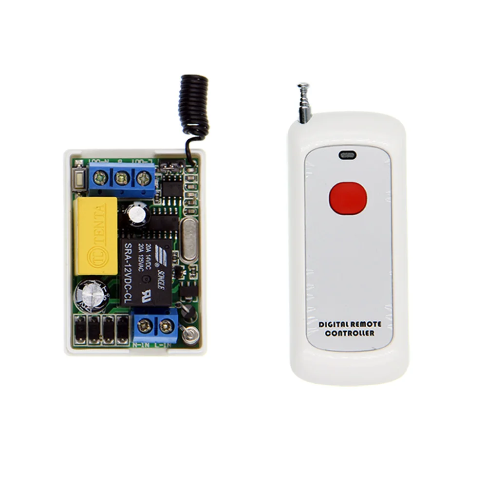 

500m High Power Mini Size 220V 1CH 1CH 10A Wireless Remote Control Switch Receiver +Transmitter System ,315/433 MHz