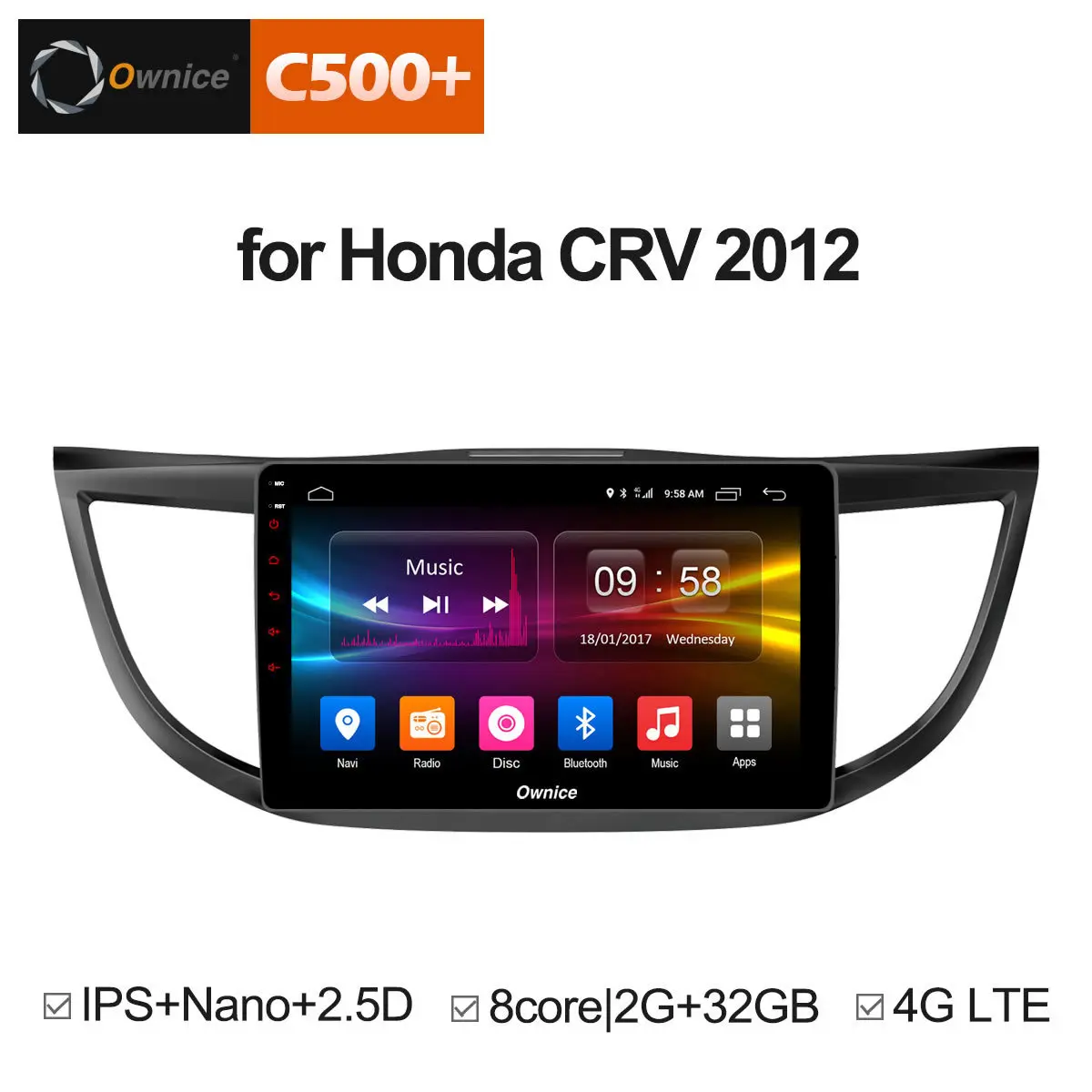 Top Ownice C500+ G10 Octa Core Android 8.1 For Honda CRV 2012 2013 2014 2015 2016 Car Radio Player Navi GPS 2GB RAM Support DVD 4G 0