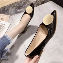 Туфли на плоской подошве; женские туфли-лодочки из искусственной кожи с острым носком; неглубокие Мокасины без застежки на плоской подошве; женская повседневная обувь