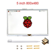 Raspberry Pi 3 Model B 5 inch LCD Touchscreen TFT HDMI 800×480 RPI Display Module Touch Screen Compatible Raspberry Pi 2 +Stylus
