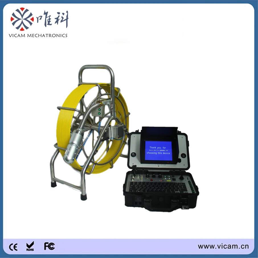 

VICAM New Sewer Pipe inspection camera intrinsically safe water camera with 512Hz transmitter waterproof IP68 V8-3388PT (60m)