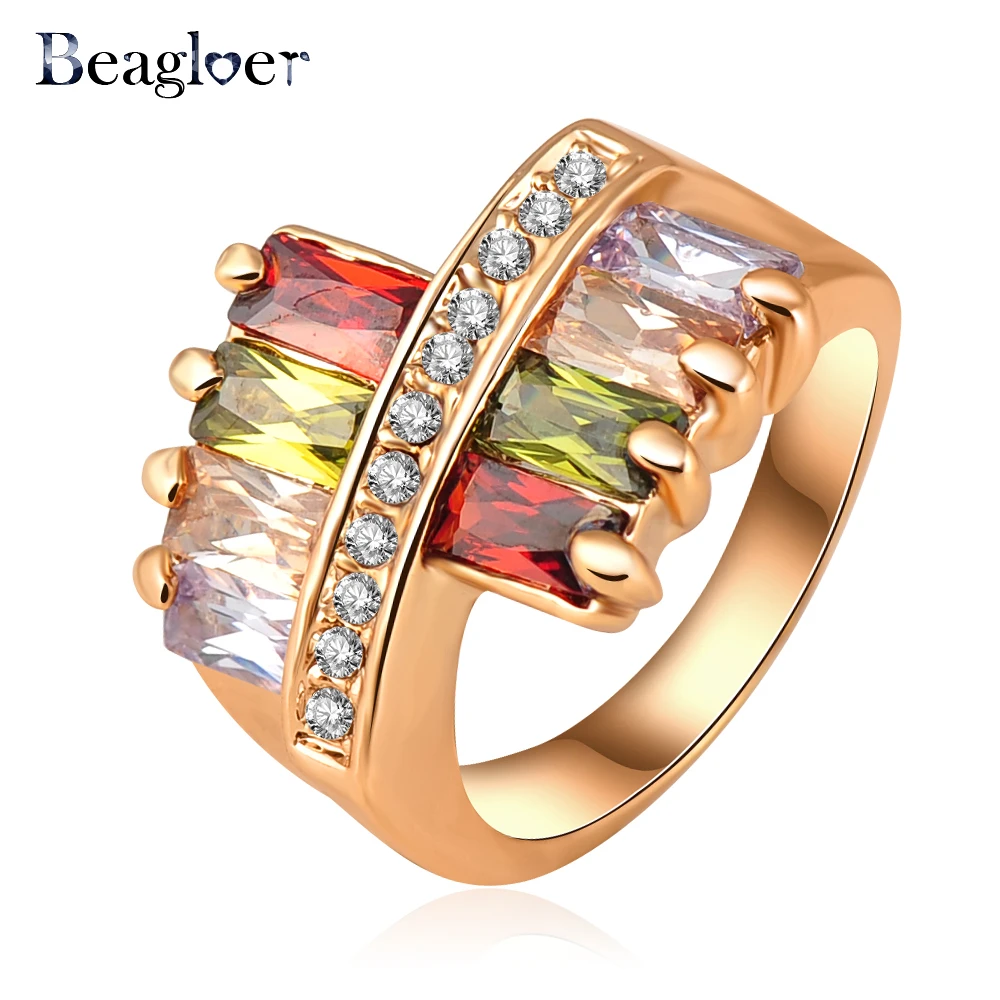 Big Sale New Rings 18K Gold Plated Austrian Crystal Ring Jewellery Women Rings Made With Genuine SWA Elements Ri-HQ0359