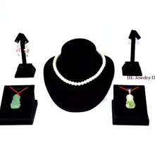 Бесплатный Воздушный небольшой дисплей ювелирных изделий Incounter в черном бархате витрина для кулон ожерелье держатель серьги стойки Органайзер чехлы