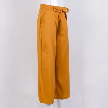

Fashion Women Palazzo Pants Ladies High Waist Wide Leg Culottes Long Trousers