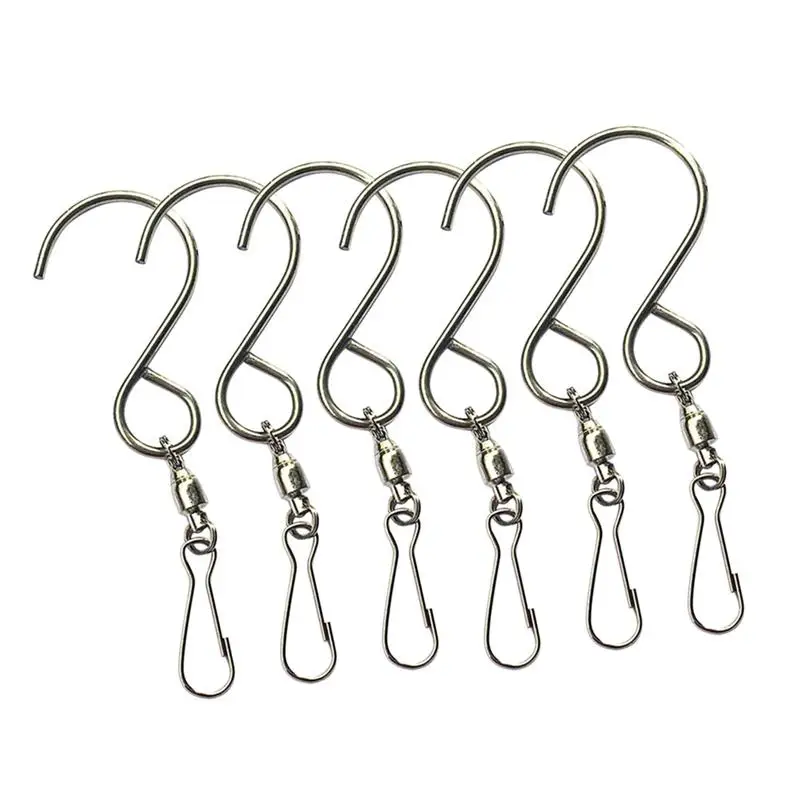 6pcs Swivel Hooks Clips Hanger for Hanging Wind Spinners Wind Chimes