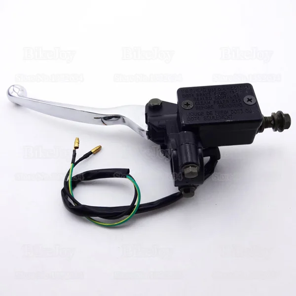 

Left Hydraulic Master Cylinder Brake Lever with Wire for GY6 50cc 110cc 125cc 150cc ATV Quad Dirt Pit Bike Moped Scooter Go Kart