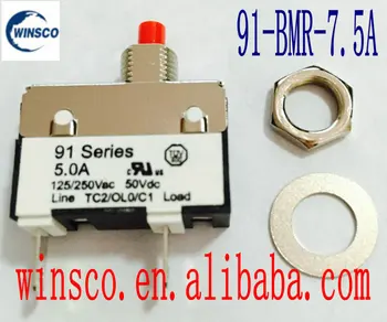

10PCS/LOT 91-BMR-7.5A 100% NEW KUOYUH 7.5A CIRCUIT BREAKER 91 SERIES 7.5A